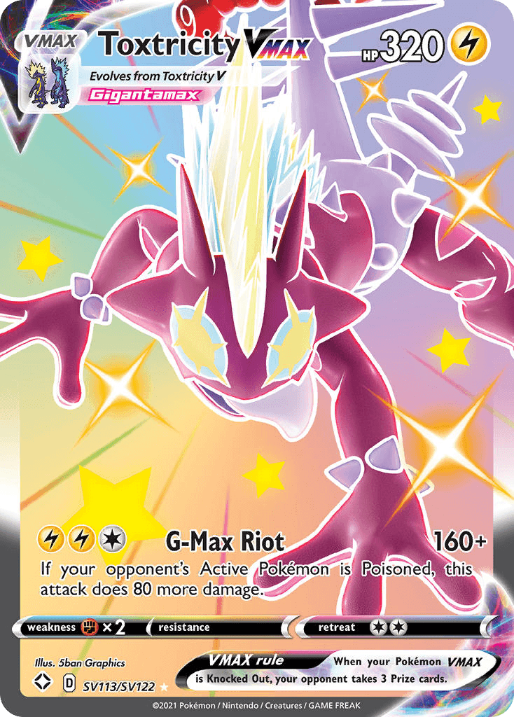 Toxtricity VMAX Shining Fates Shiny Vault card