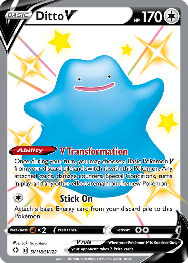 Ditto V Shining Fates Shiny Vault card