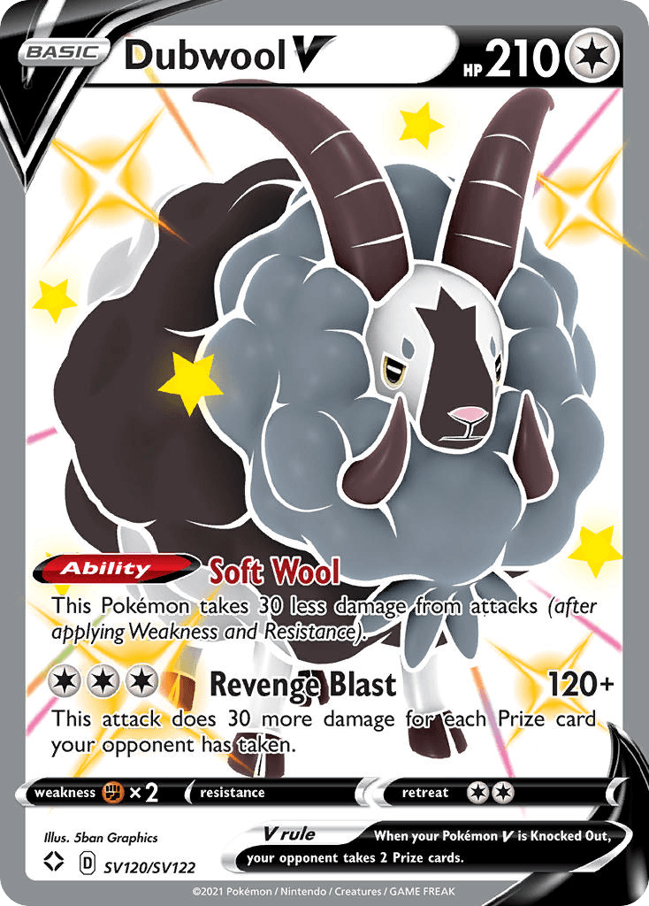 Dubwool V Shining Fates Shiny Vault card