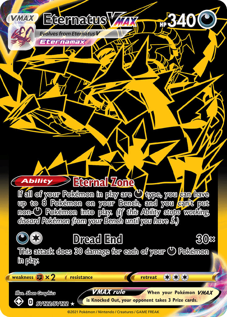 Eternatus VMAX Shining Fates Shiny Vault card