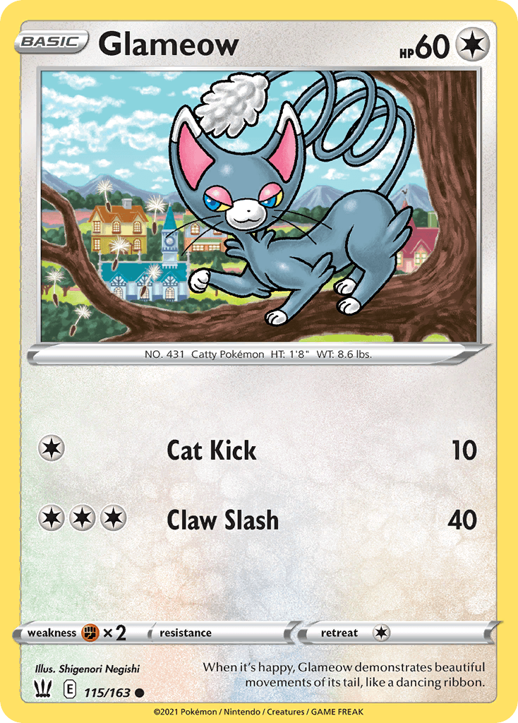 Glameow Battle Styles card