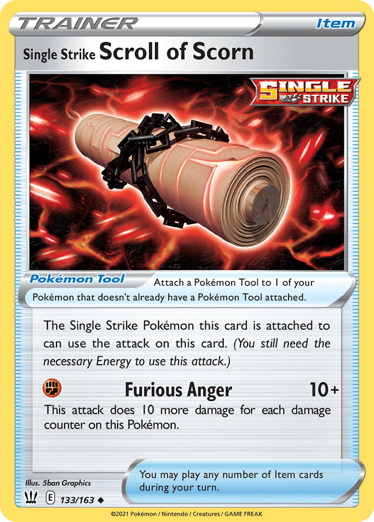 Single Strike Scroll of Scorn Battle Styles card
