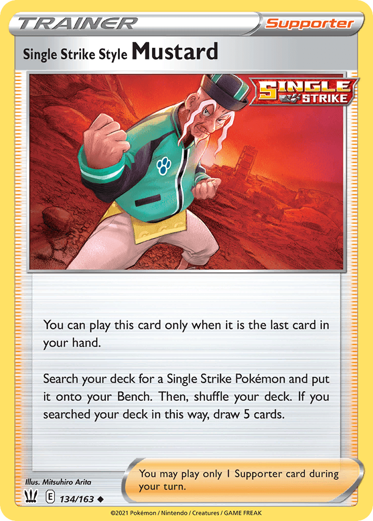 Single Strike Style Mustard Battle Styles card