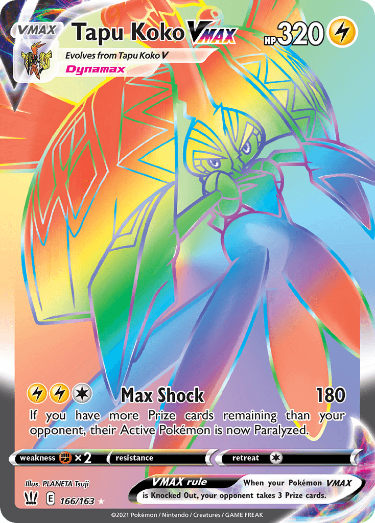 Tapu Koko VMAX Battle Styles card