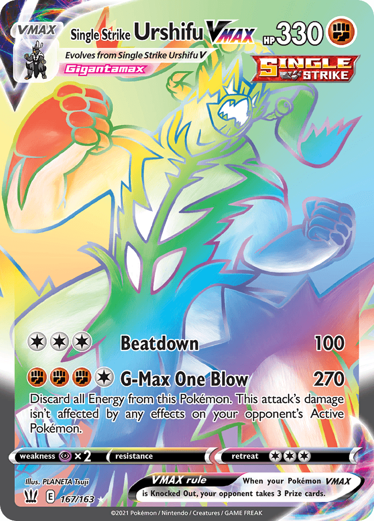 Single Strike Urshifu VMAX Battle Styles card