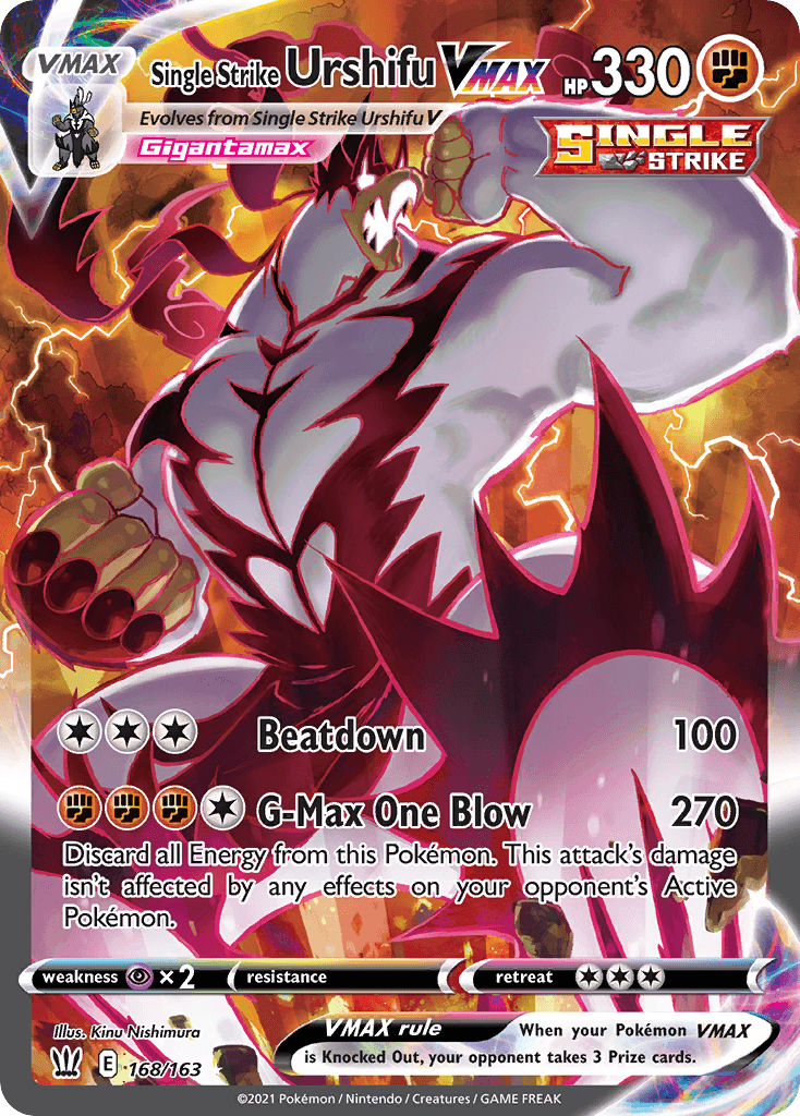 Single Strike Urshifu VMAX Battle Styles card