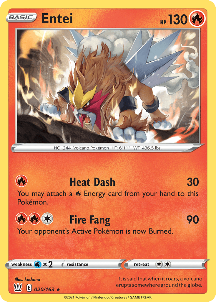 Entei Battle Styles card