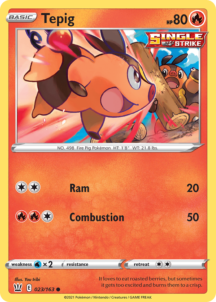 Tepig Battle Styles card