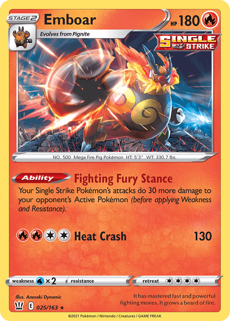 Emboar Battle Styles card
