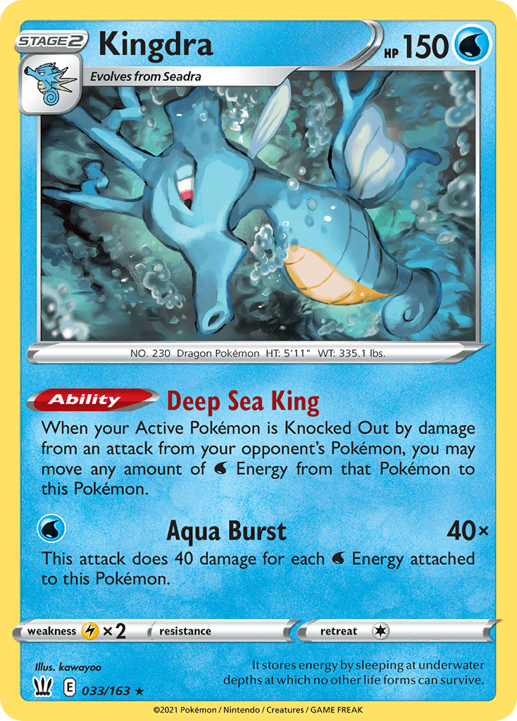 Kingdra Battle Styles card