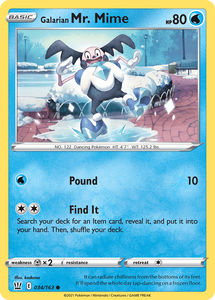 Galarian Mr. Mime Battle Styles card