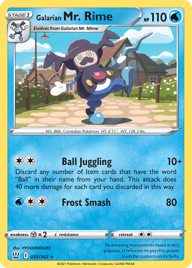 Galarian Mr. Rime Battle Styles card