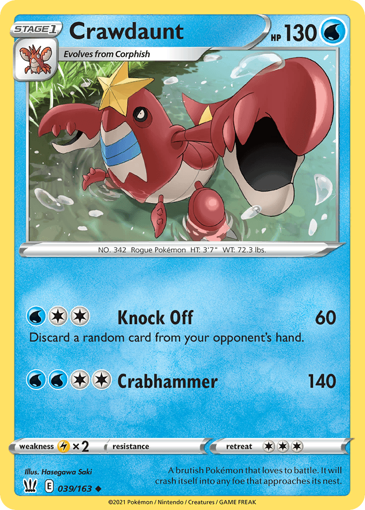Crawdaunt Battle Styles card