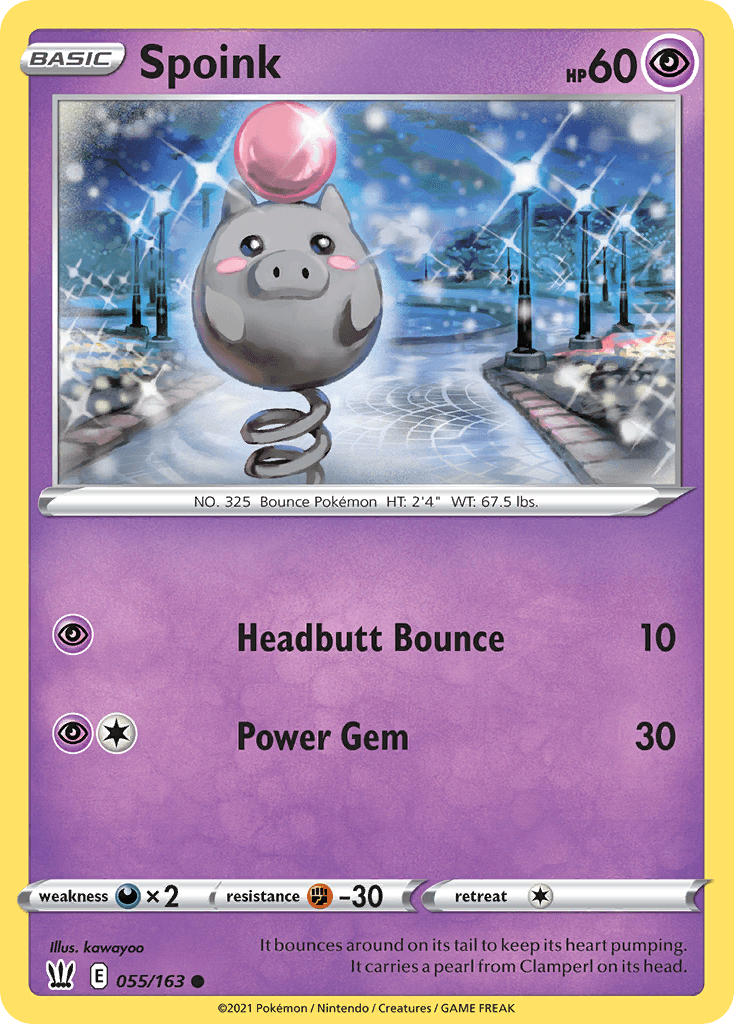 Spoink Battle Styles card
