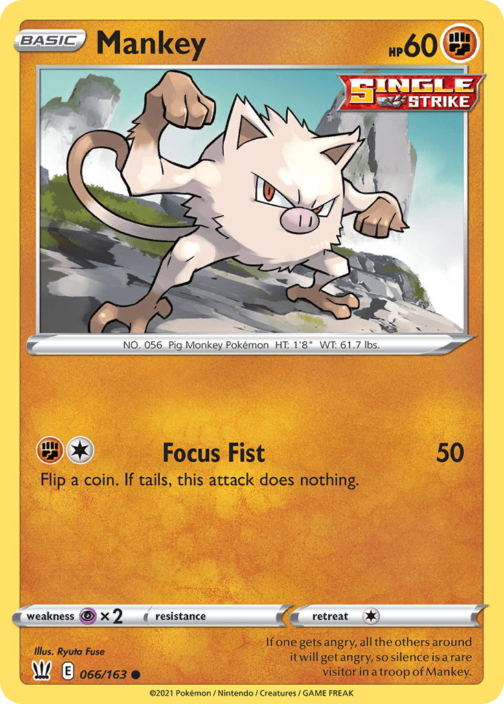 Mankey Battle Styles card