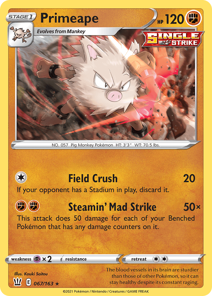Primeape Battle Styles card
