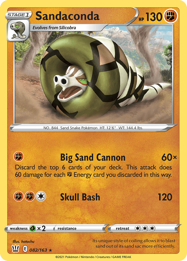 Sandaconda Battle Styles card
