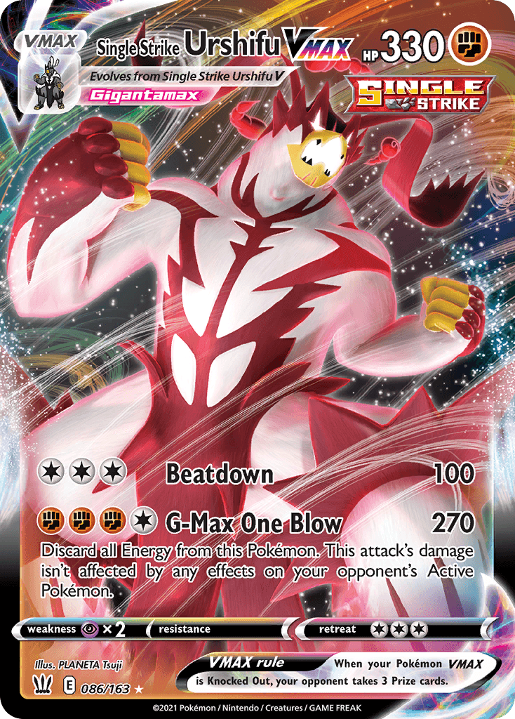 Single Strike Urshifu VMAX Battle Styles card