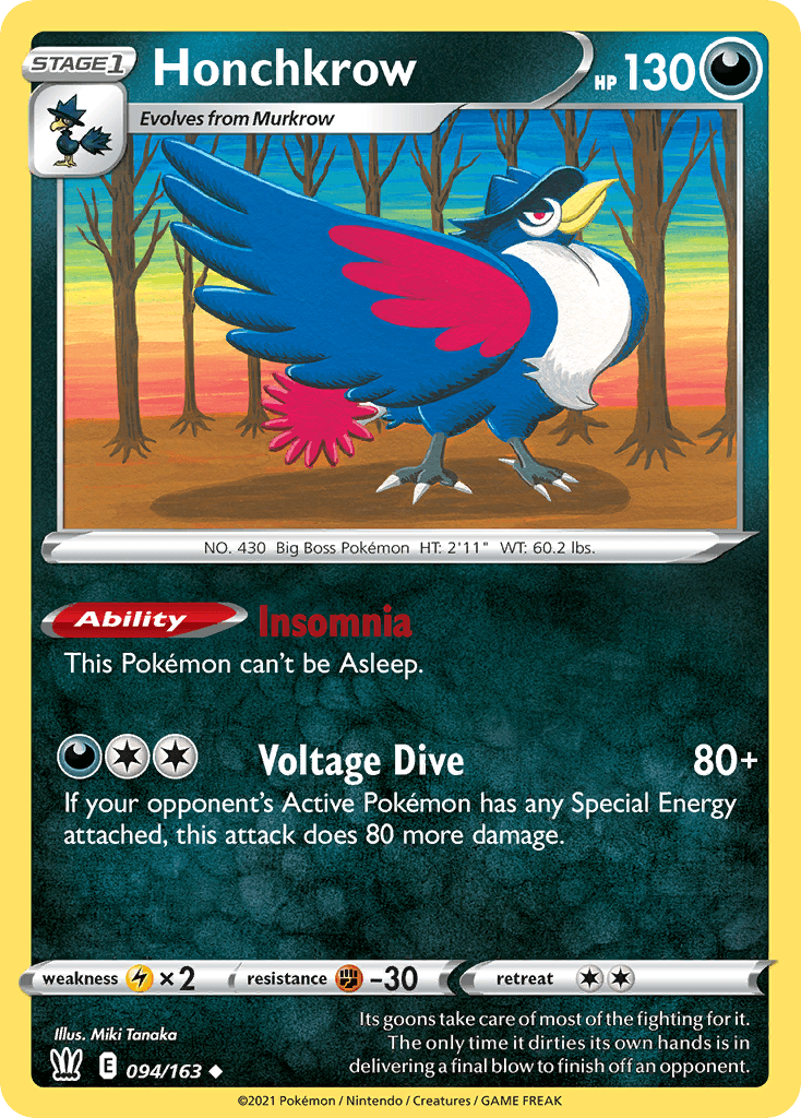 Honchkrow Battle Styles card