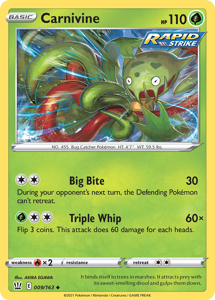 Carnivine Battle Styles card
