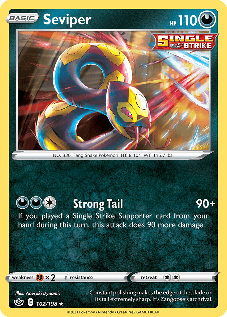 Seviper Chilling Reign card