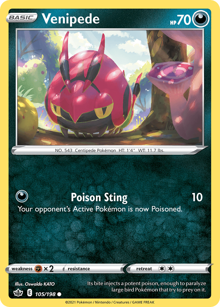 Venipede Chilling Reign card