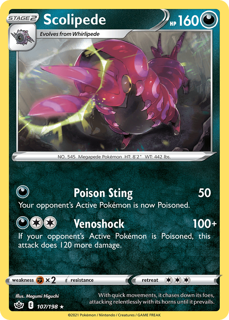 Scolipede Chilling Reign card