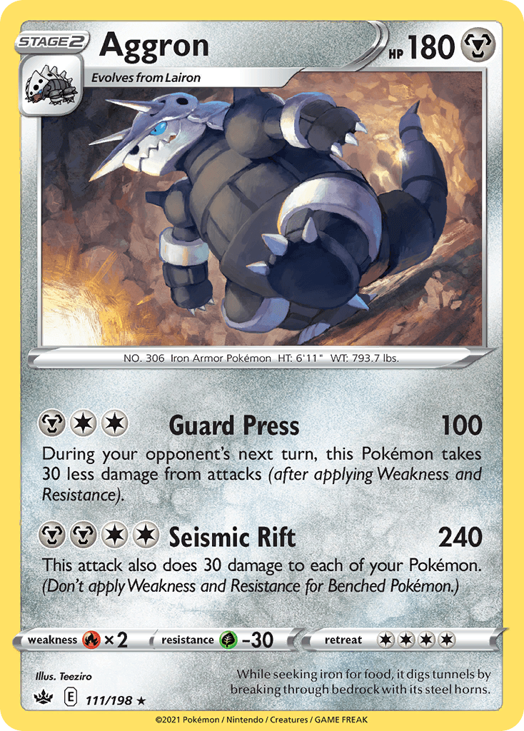 Aggron Chilling Reign card