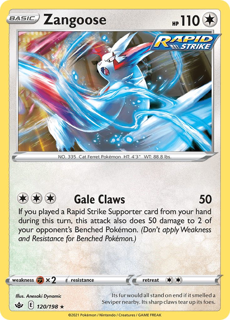 Zangoose Chilling Reign card