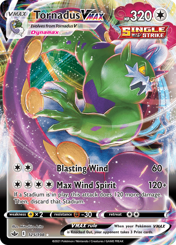 Tornadus VMAX Chilling Reign card
