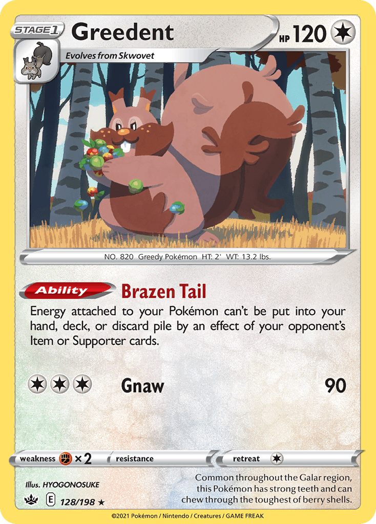 Greedent Chilling Reign card