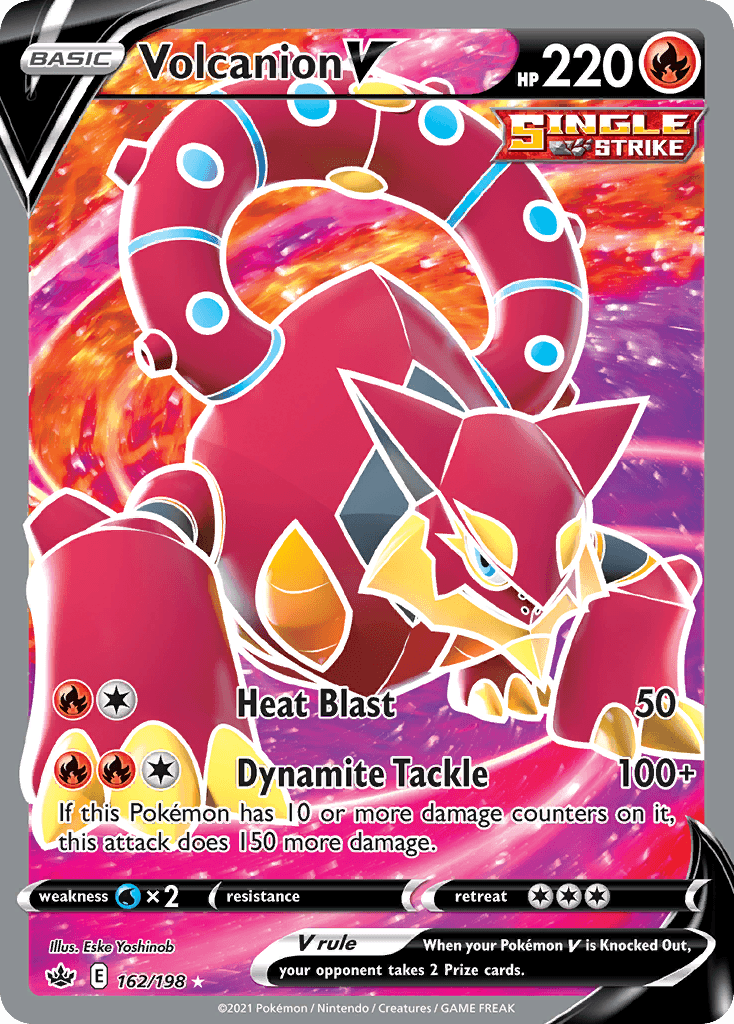 Volcanion V Chilling Reign card