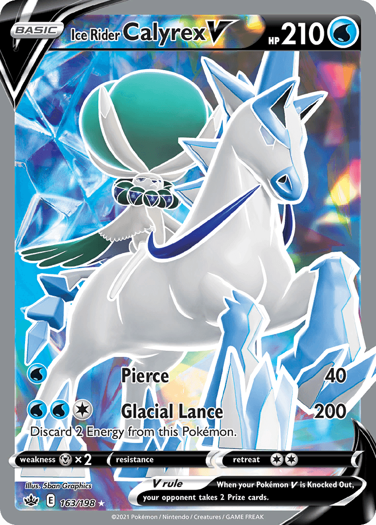 Ice Rider Calyrex V Chilling Reign card
