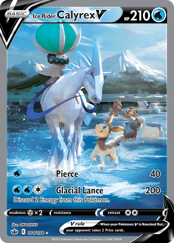 Ice Rider Calyrex V Chilling Reign card