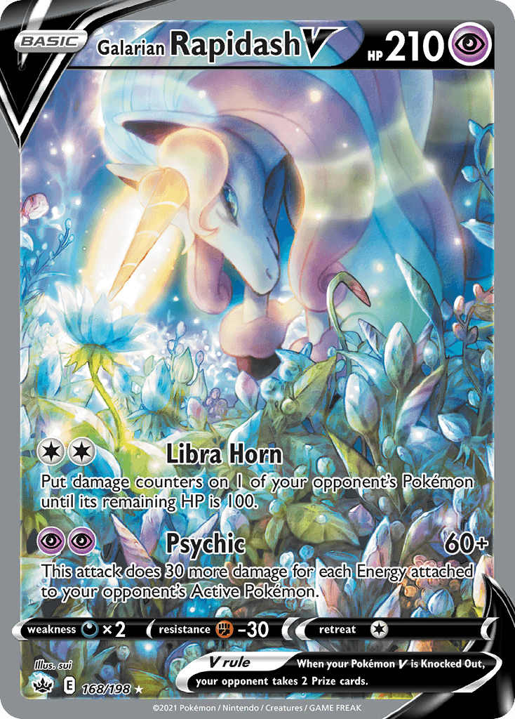 Galarian Rapidash V Chilling Reign card