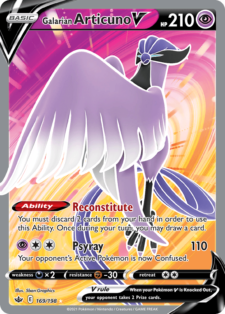 Galarian Articuno V Chilling Reign card