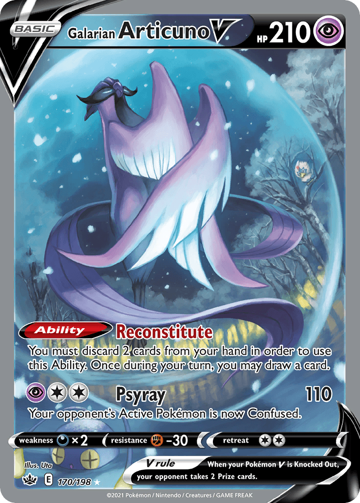 Galarian Articuno V Chilling Reign card