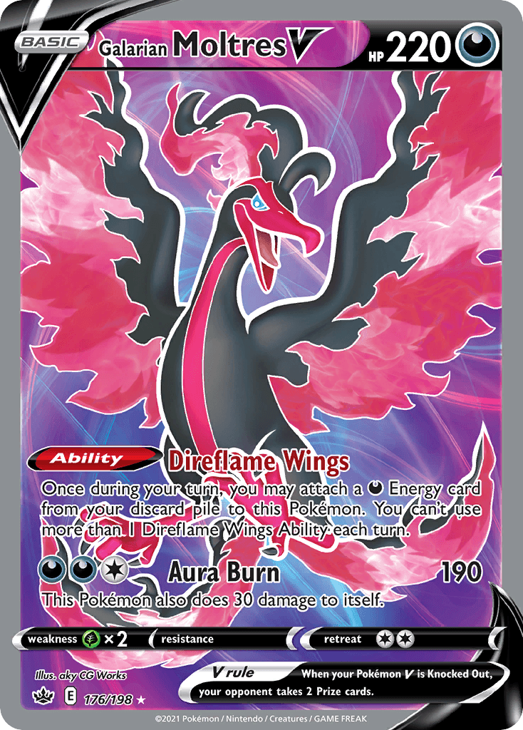 Galarian Moltres V Chilling Reign card