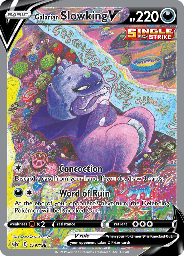 Galarian Slowking V Chilling Reign card