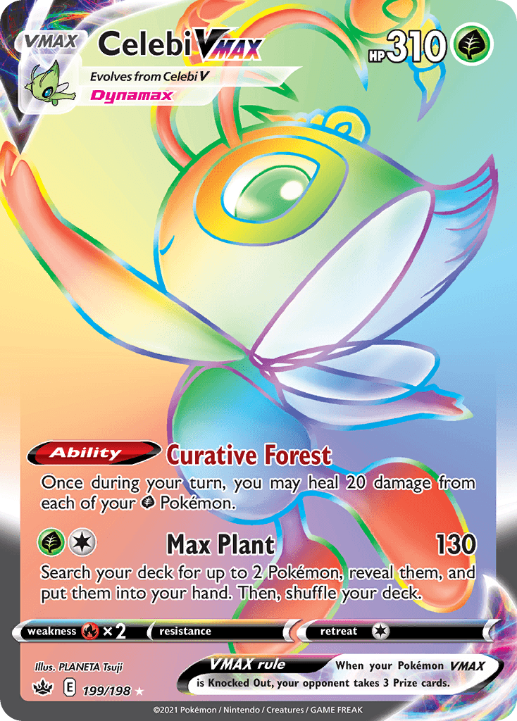 Celebi VMAX Chilling Reign card