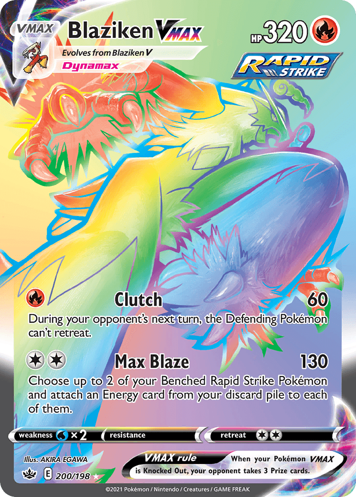 Blaziken VMAX Chilling Reign card
