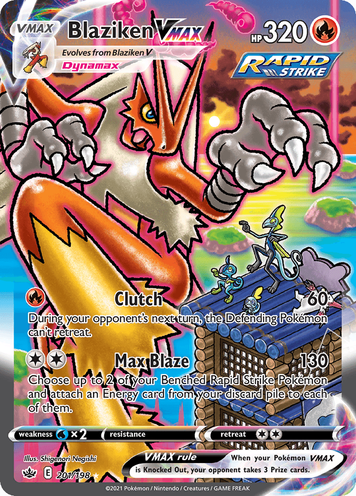 Blaziken VMAX Chilling Reign card