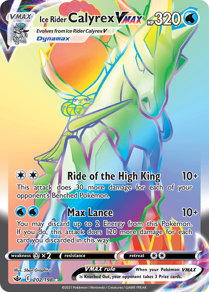 Ice Rider Calyrex VMAX Chilling Reign card