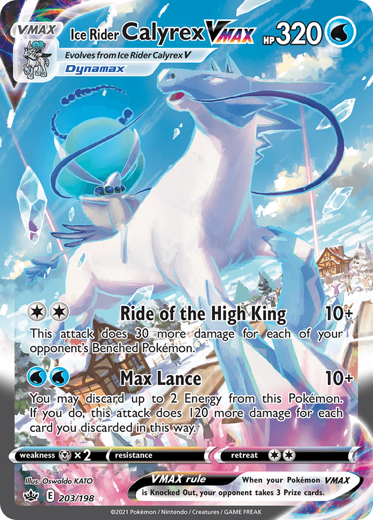 Ice Rider Calyrex VMAX Chilling Reign card