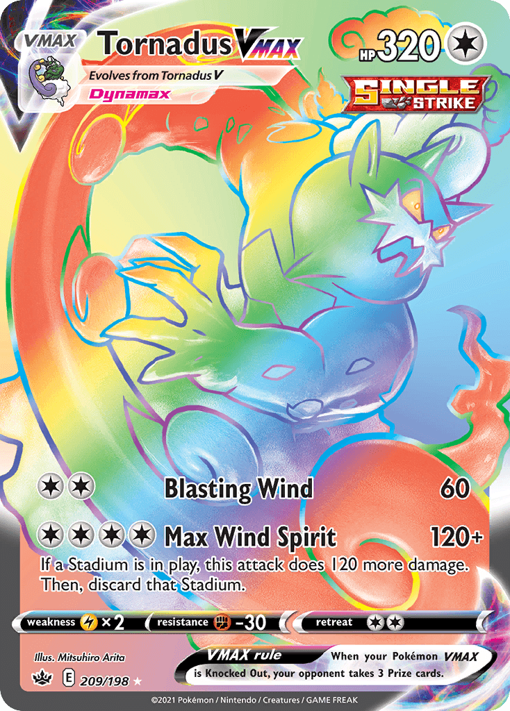 Tornadus VMAX Chilling Reign card