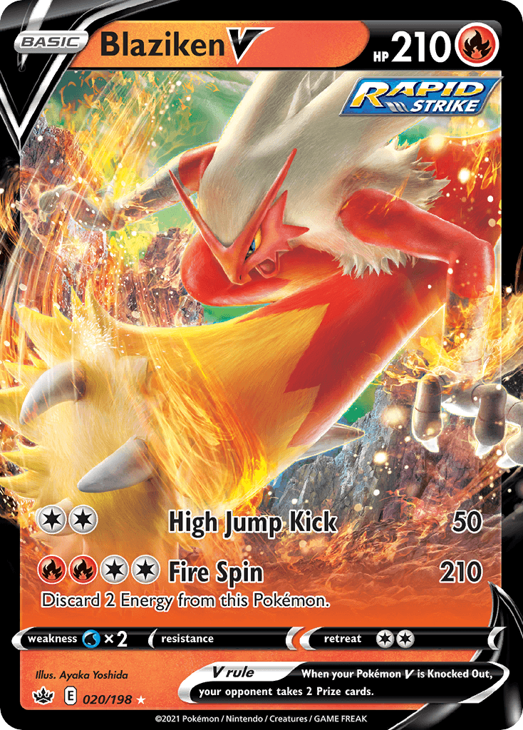 Blaziken V Chilling Reign card