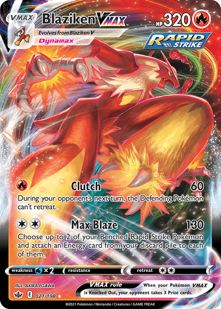 Blaziken VMAX Chilling Reign card