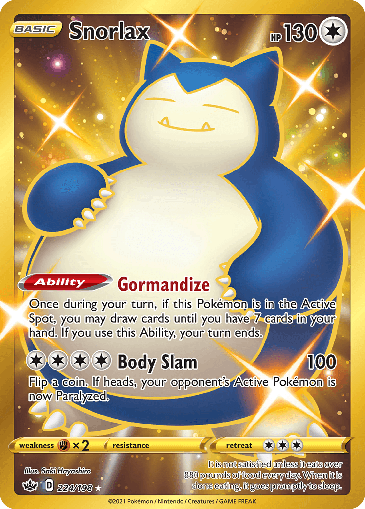 Snorlax Chilling Reign card