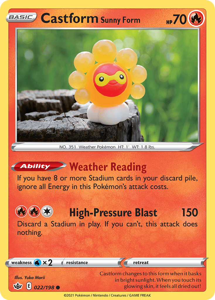 Castform Sunny Form Chilling Reign card