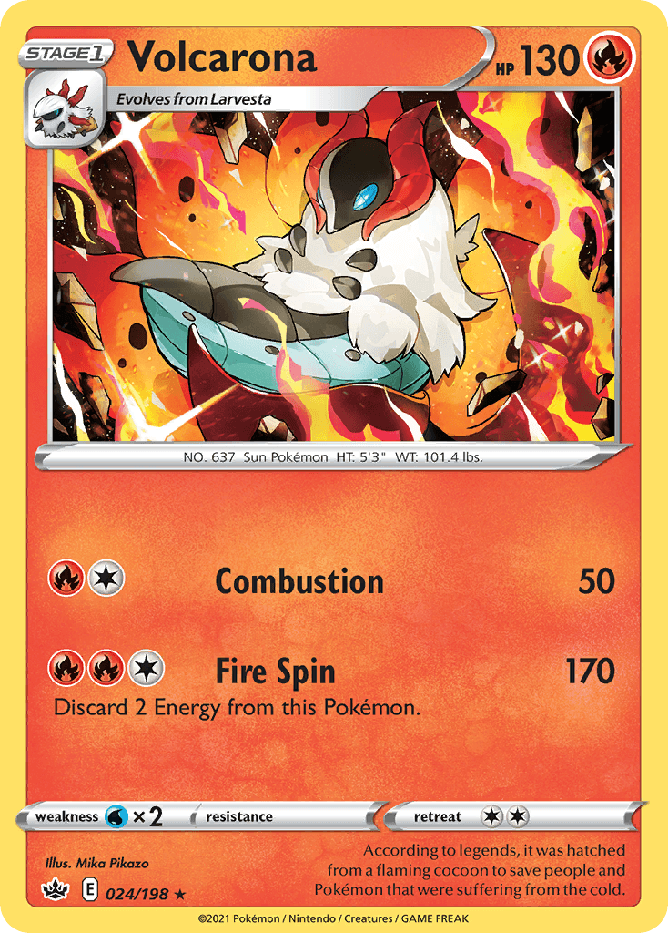 Volcarona Chilling Reign card